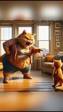 The lion saved the cat_catsoftiktok _cat _cute _aiart _ai _poorcat _catlover _fyp(360P)