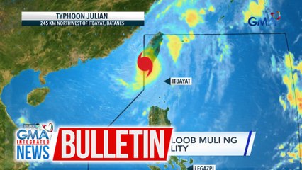 Bagyong Julian, nasa loob muli ng PHL Area of Responsibility | GMA Integrated News Bulletin