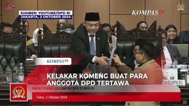 Kelakar Komeng Buat Para Anggota DPD Tertawa saat Rapat Pleno Pemilihan Pimpinan MPR