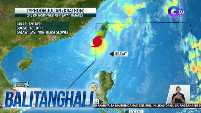 PAGASA - Signal no. 1 pa rin ang Batanes dahil sa Bagyong #JulianPH - Weather update today as of 11:45 a.m. (October 3, 2024) | Balitanghali