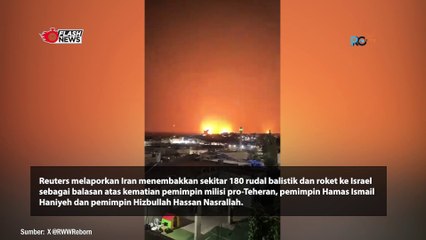 Serangan Balasan Iran: 180 Rudal Meluncur ke Tel Aviv