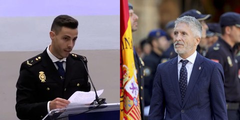 ¿Tiene tres minutos? Vea el formidable repaso que un policía le propina a Marlaska delante de su cara