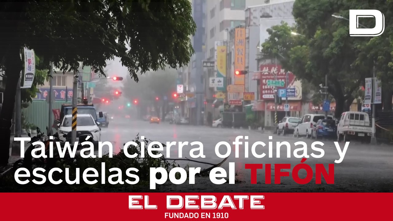 Taiwán cierra oficinas gubernamentales, escuelas y mercados financieros por la llegada del tifón Krathon