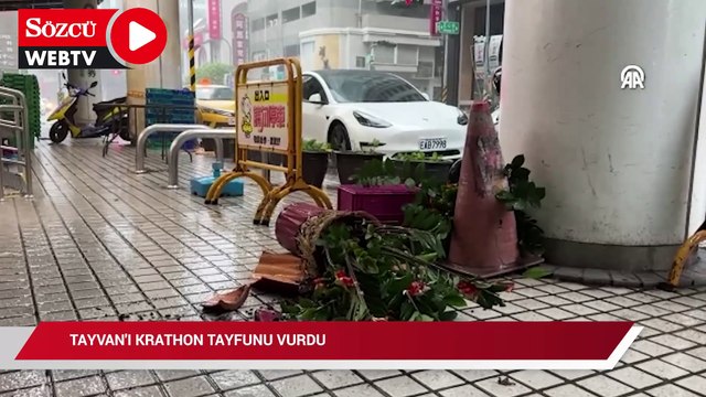 Tayvan'ı Krathon Tayfunu vurdu