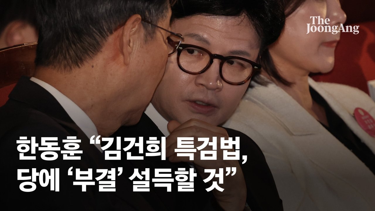 한동훈 "김 여사 특검법 부결이 맞다" 재표결 이탈 단속