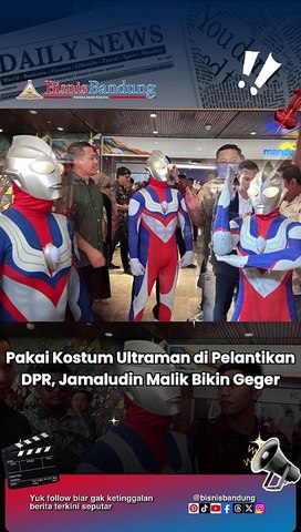 Pakai Kostum Ultraman di Pelantikan DPR, Jamaludin Malik Bikin Geger