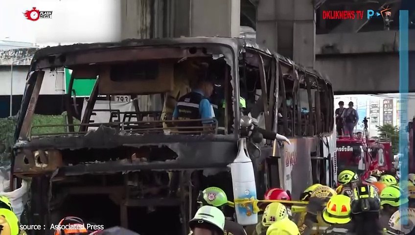 Lebih dari 20 Orang Dikhawatirkan Tewas Setelah Bus Sekolah Terbakar di Bangkok