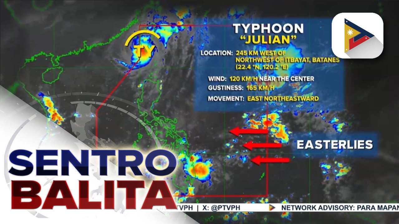 Bagyong #JulianPH, muling pumasok sa PAR at mabagal na kumikilos; Trough ng bagyo, magpapaulan pa rin sa ilang bahagi ng bansa