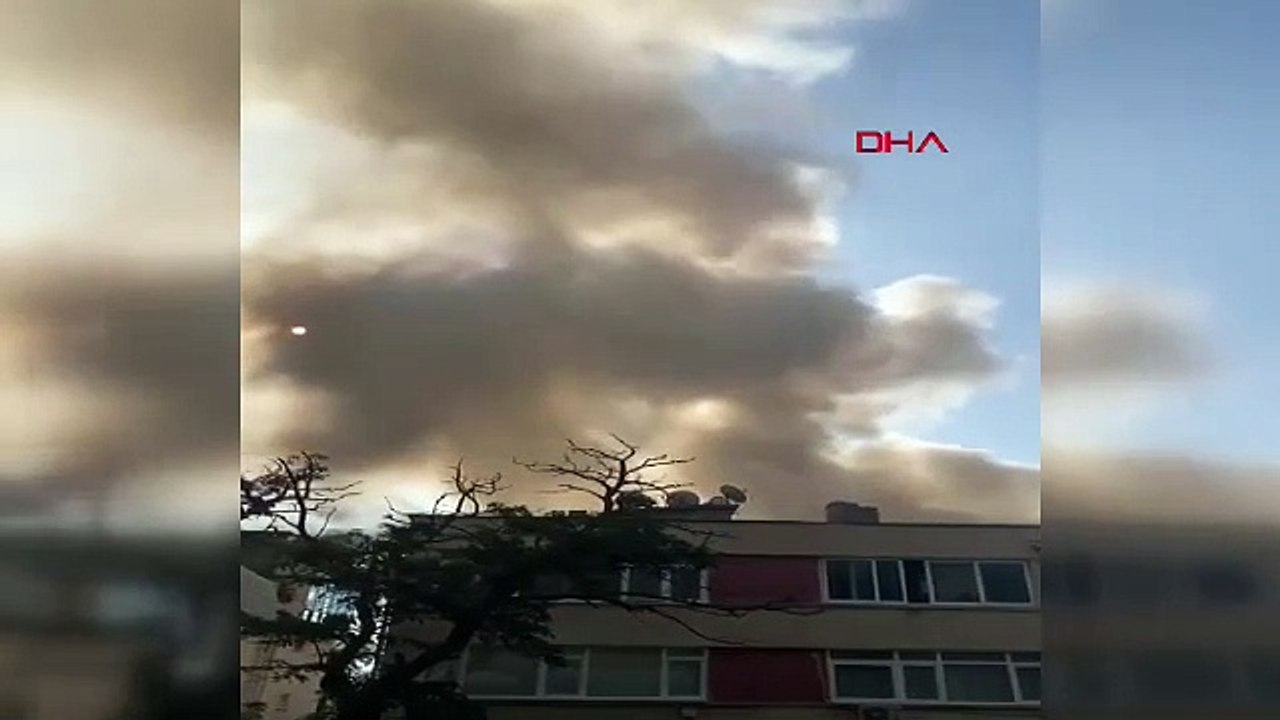 İSTANBUL- Şişli'de 5 katlı binada yangın - 1