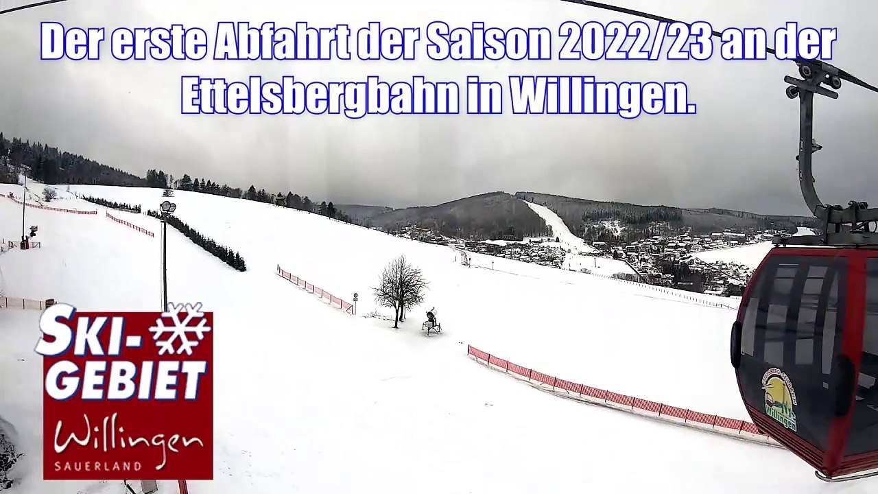 1st Track der Saison: Seilbahnpiste an der Ettelsbergbahn in Willingen.