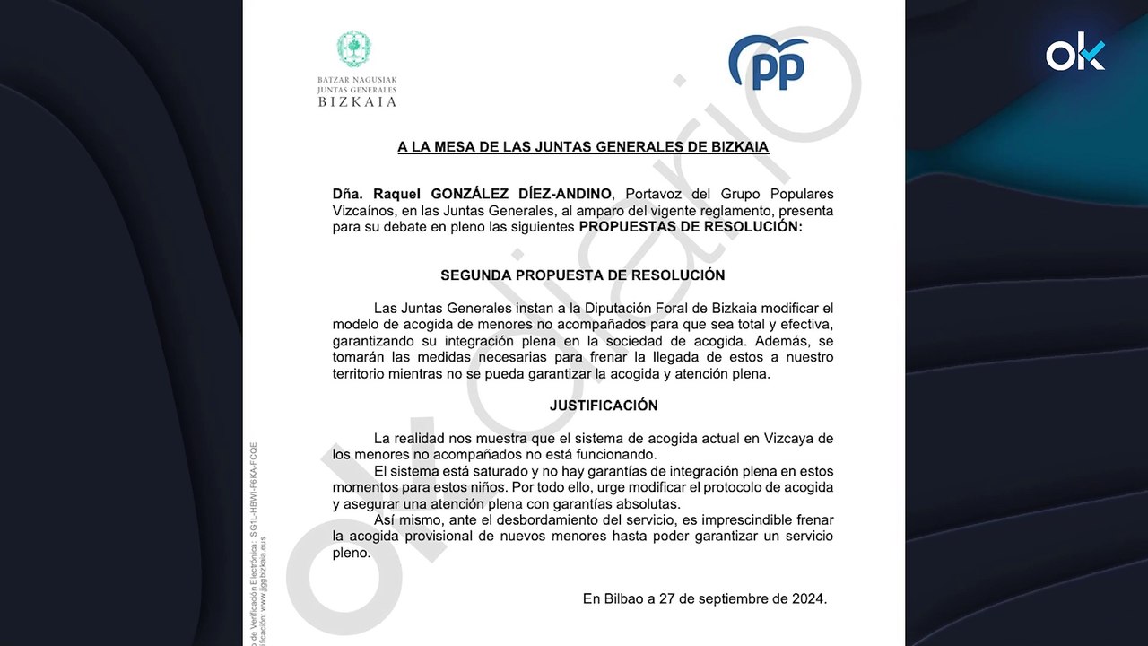 "¡Basta ya!" del PP vasco: rechaza acoger más menas mientras Génova negocia en secreto con el Gobierno