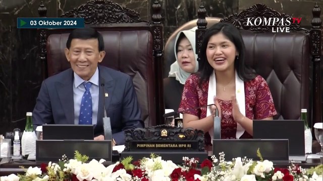 Ekspresi Bambang Pacul Diteriaki Korea saat Pelantikan Pimpinan MPR Periode 2024-2029