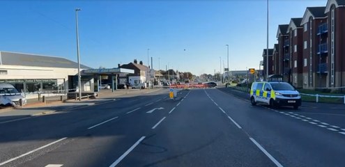 Scene of Blackpool stabbing as police close Squires Gate Lane near airport, October 3, 2024