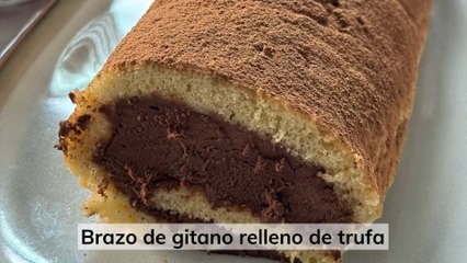 Brazo de gitano relleno de trufa