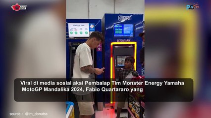 Fabio Quartararo Bagi-Bagi Uang ke Seorang Anak di Mandalika