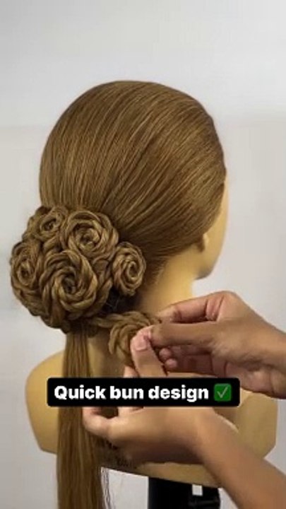 Back bun hairstyles for girls/ trending video/new hair style/hair style/girl fashion/girl hair style/2024 new hair style