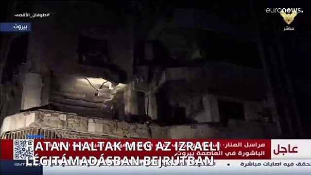 Libanon: egy lakóházat ért találat Bejrút belvárosában, többen meghaltak