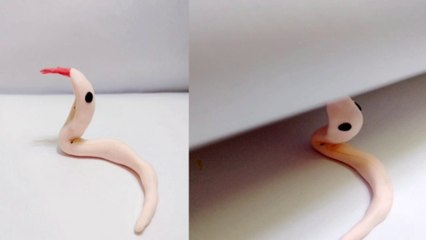 DIY clay making snake/How to make clay Snake