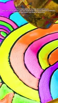 Dessiner des créatures fantastiques avec des peintures gonflantes #shorts