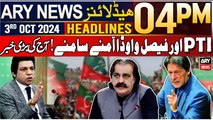 ARY News 4 PM Headlines | 3rd October 2024 | Faisal Vawda criticizes PTI