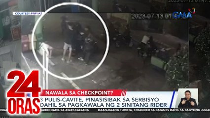3 Pulis-Cavite, pinasisibak sa serbisyo dahil sa pagkawala ng 2 sinitang rider | 24 Oras