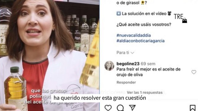La nutricionista Boticaria García lo tiene claro al elegir entre aceite de oliva o girasol para cocinar: se considera más saludable
