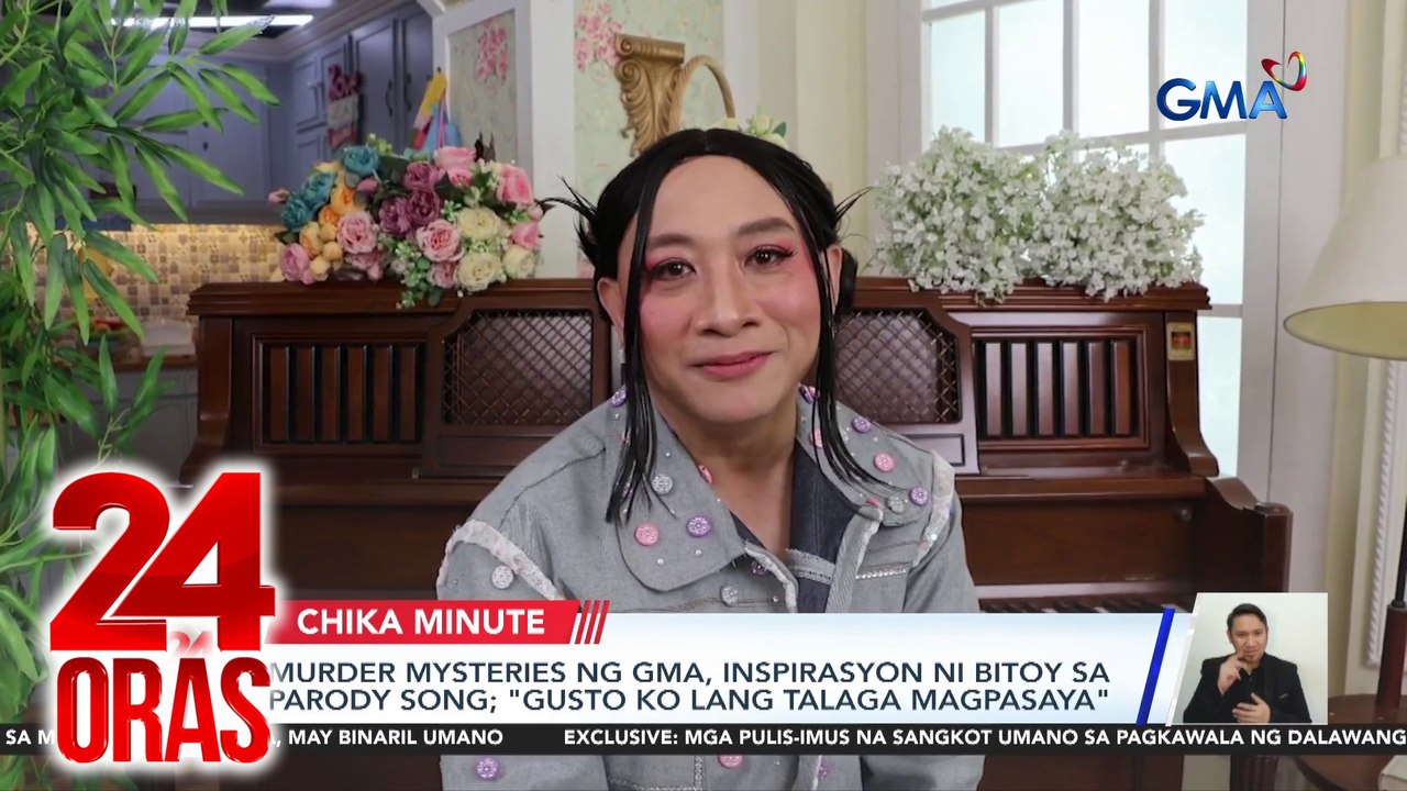 Murder mysteries ng GMA, inspirasyon ni Bitoy sa parody song; "gusto ko lang talaga magpasaya" | 24 Oras