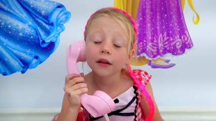 Nastya in the story of Little Red Riding Hood and the wolf