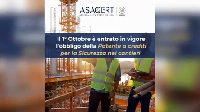 Patente cantieri, 30 punti anche con UNI EN ISO 45001