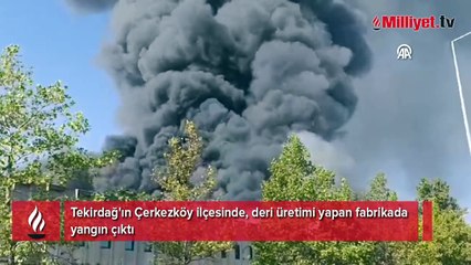 Tekirdağ'da korkutan fabrika yangını! Bölge boşaltıldı