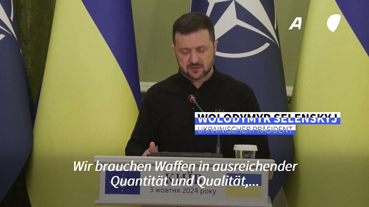 Selenskyj: Verbündete zögern Waffenlieferungen hinaus