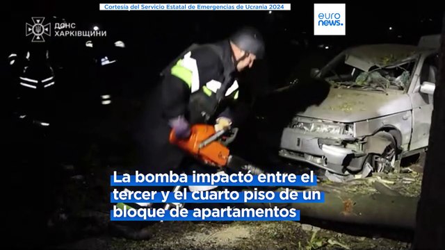 Ucrania: Al menos 12 heridos tras la explosión de una bomba rusa en un bloque de apartamentos