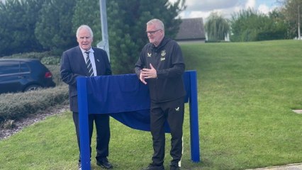Ex Everton manager and player Joe Royle unveils his road at finch farm training centre