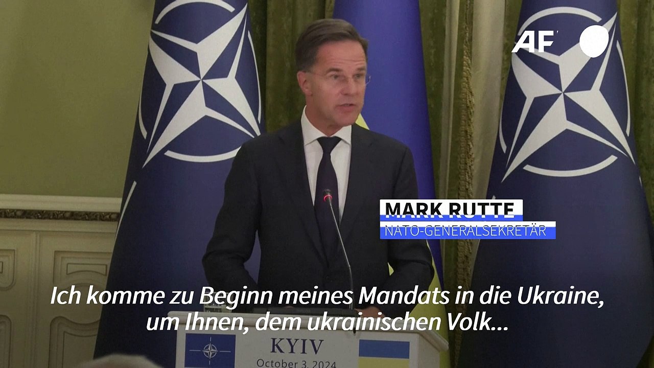 Rutte bekräftigt in Ukraine Unterstützung der Nato
