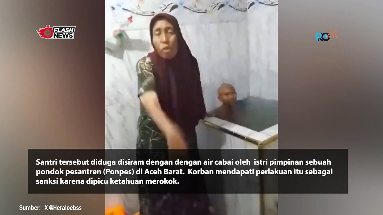 Viral! Santri Di Aceh Barat Diduga Disiram Air Cabai