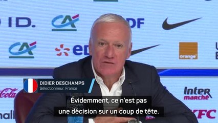 Bleus - Deschamps sur la retraite de Griezmann : "Ce n'est pas une décision sur un coup de tête"