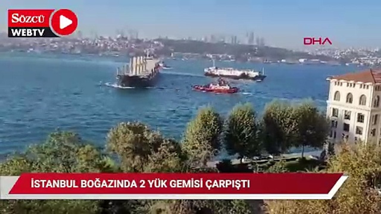 İstanbul Boğazı'nda iki gemi çarpıştı