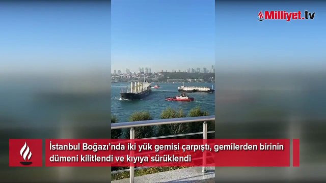 İstanbul Boğazı'nda iki yük gemisi çarpıştı