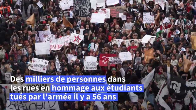 Des milliers de personnes ont défilé à Mexico 56 ans après la répression du mouvement étudiant