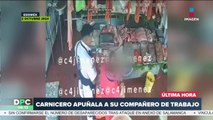 VIDEO: Carnicero apuñala a su compañero de trabajo