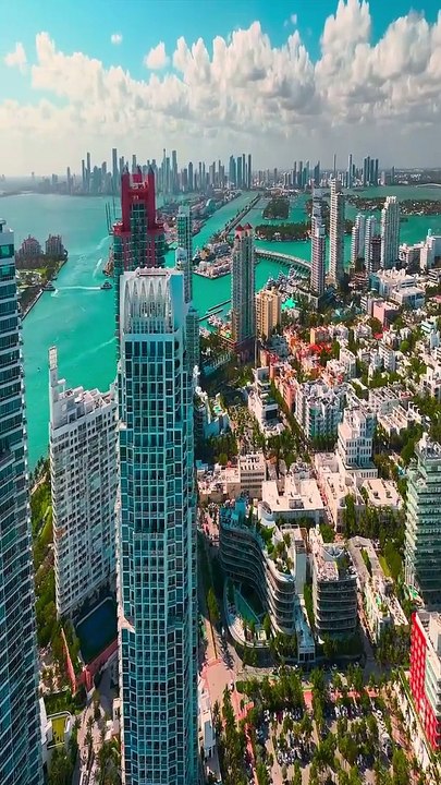 miami,florida,usa by Drone - 4K Video Ultra HD [HDR]