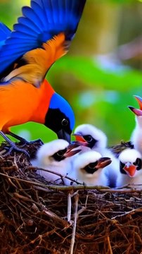 Chicks do verse in a noise nest #beautiful #childrenssong #whildlife #cute #animals #nature #viral