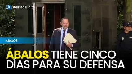 Ábalos tiene cinco días para remitir la documentación para defenderse