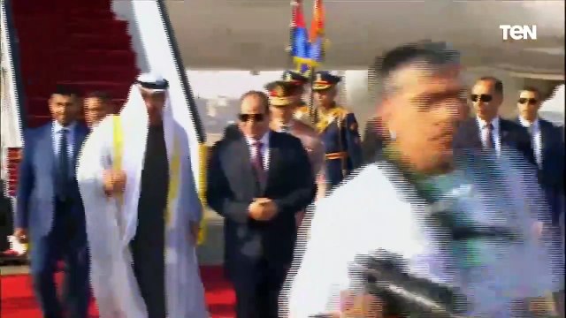 الرئيس السيسي يستقبل بمطار القاهرة الدولي الشيخ محمد بن زايد آل نهيان رئيس دولة الإمارات الشقيقة
