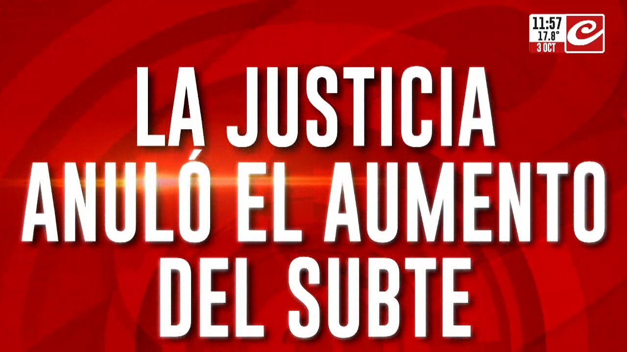 La justicia anuló el aumento de subte