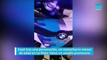 Cayó tras una persecución, un motochorro menor edad en La Plata