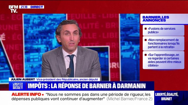 C'est démagogique : Julien Aubert (LR) évoque la position de Gérald Darmanin, qui assure qu'il ne votera pas une augmentation d'impôts