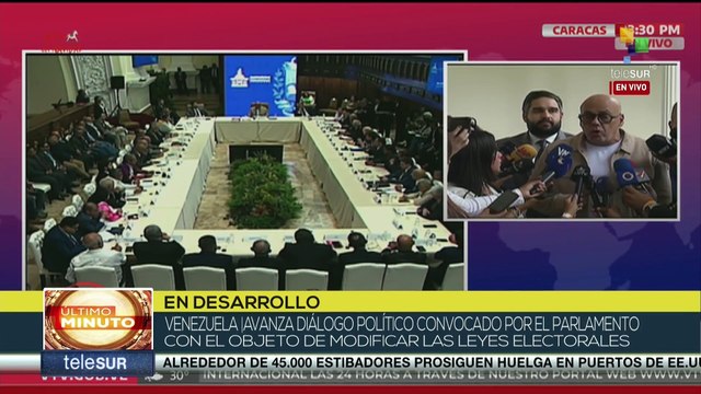 Pdte. De la Asamblea Nacional de Venezuela, Jorge Rodríguez, ofreció declaraciones