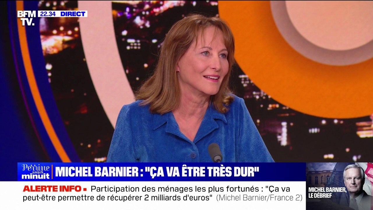 Ségolène Royal: "Le tabou de la non-augmentation d'impôts a été bougé (...) Michel Barnier a fait un choix politique qui n'était pas évident à faire"