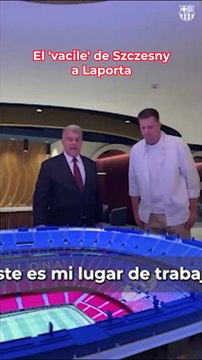 El 'vacile' de Szczesny a Laporta antes de la presentación: no tuvo vergüenza el polaco